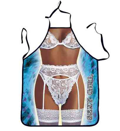 Фартух з приколом жінка в білизні для вечірок 73 на 57 см різнобарвний Київ