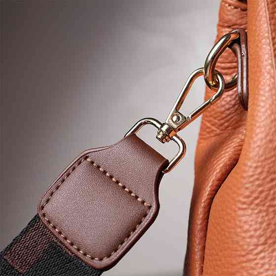 Елегантна сумка для жінок з короткою ручкою з натуральної шкіри Руда (Vintage) Київ