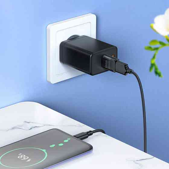 Адаптер BOROFONE BV18 Type-C "тато" - USB "мама" USB3.0 adapter, колір чорний BV18C Одеса