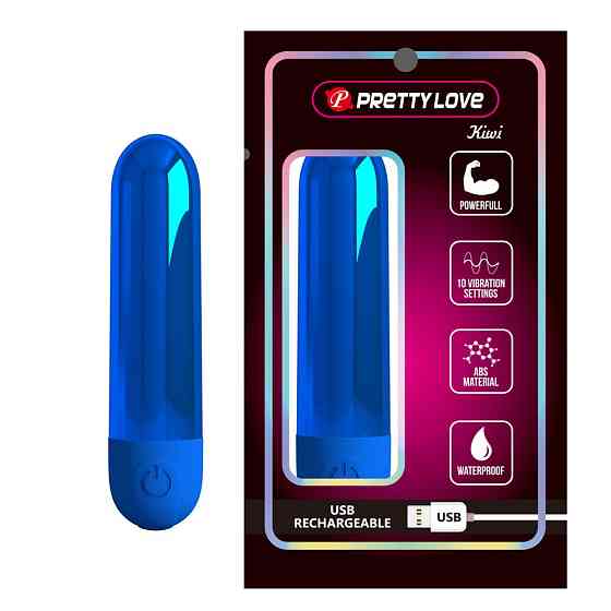 Вибропуля Pretty Love Kiwi синяя, 8 х 1.8 см Sex Aura Киев
