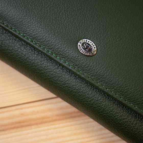 Оригінальний жіночий гаманець Зелений (ST Leather) Київ