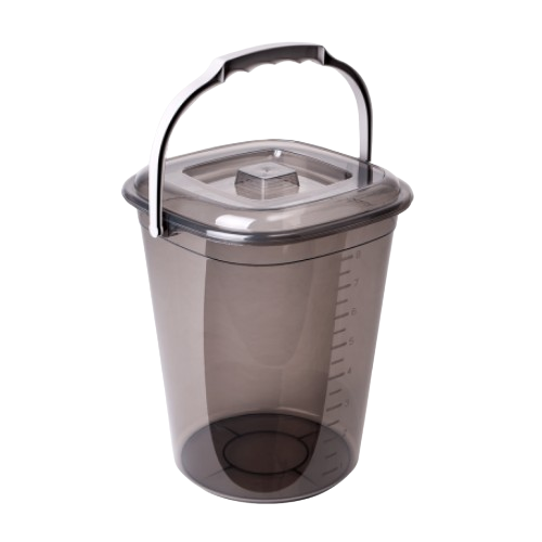 Відро 9л з кришкою пластик коричневий прозорий/какао Smart Алеана Житомир