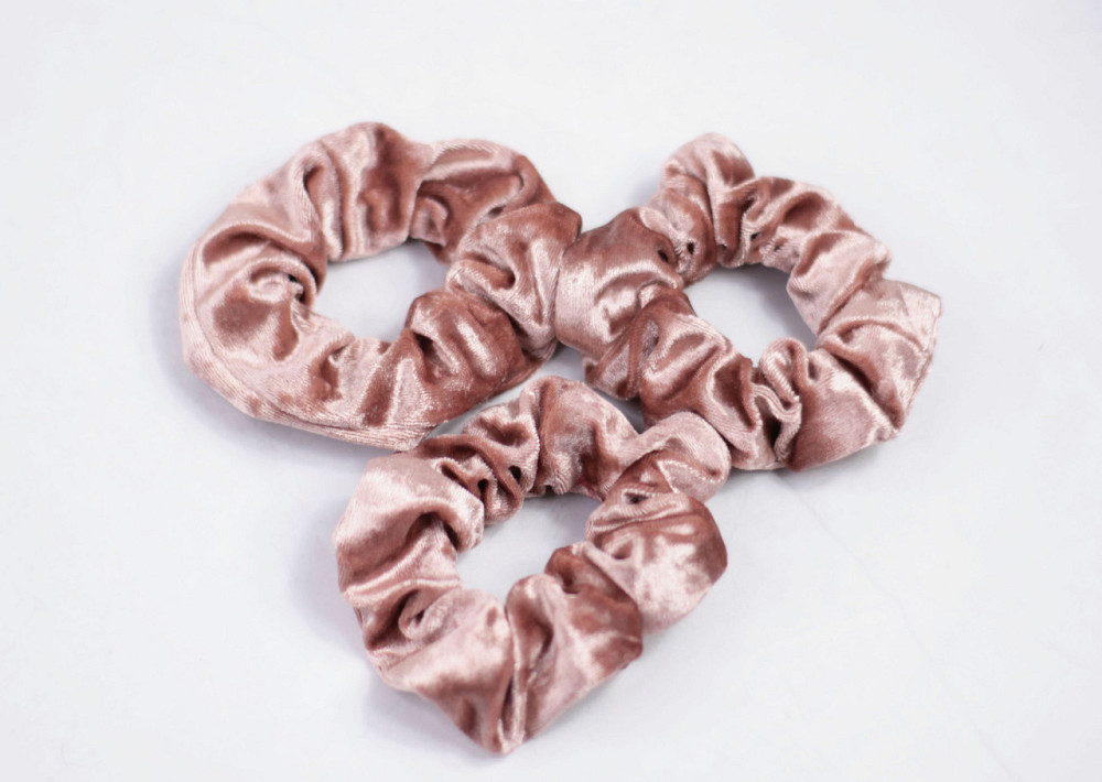 Гумка для волосся велюрова Пудровий Харків - фото 3