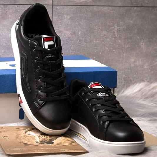 Мужские Кроссовки FILA Черные Белые Кеды Фила Кожаные (размеры: 40,41,42,43,44) Видео Обзор Днепр - изображение 7