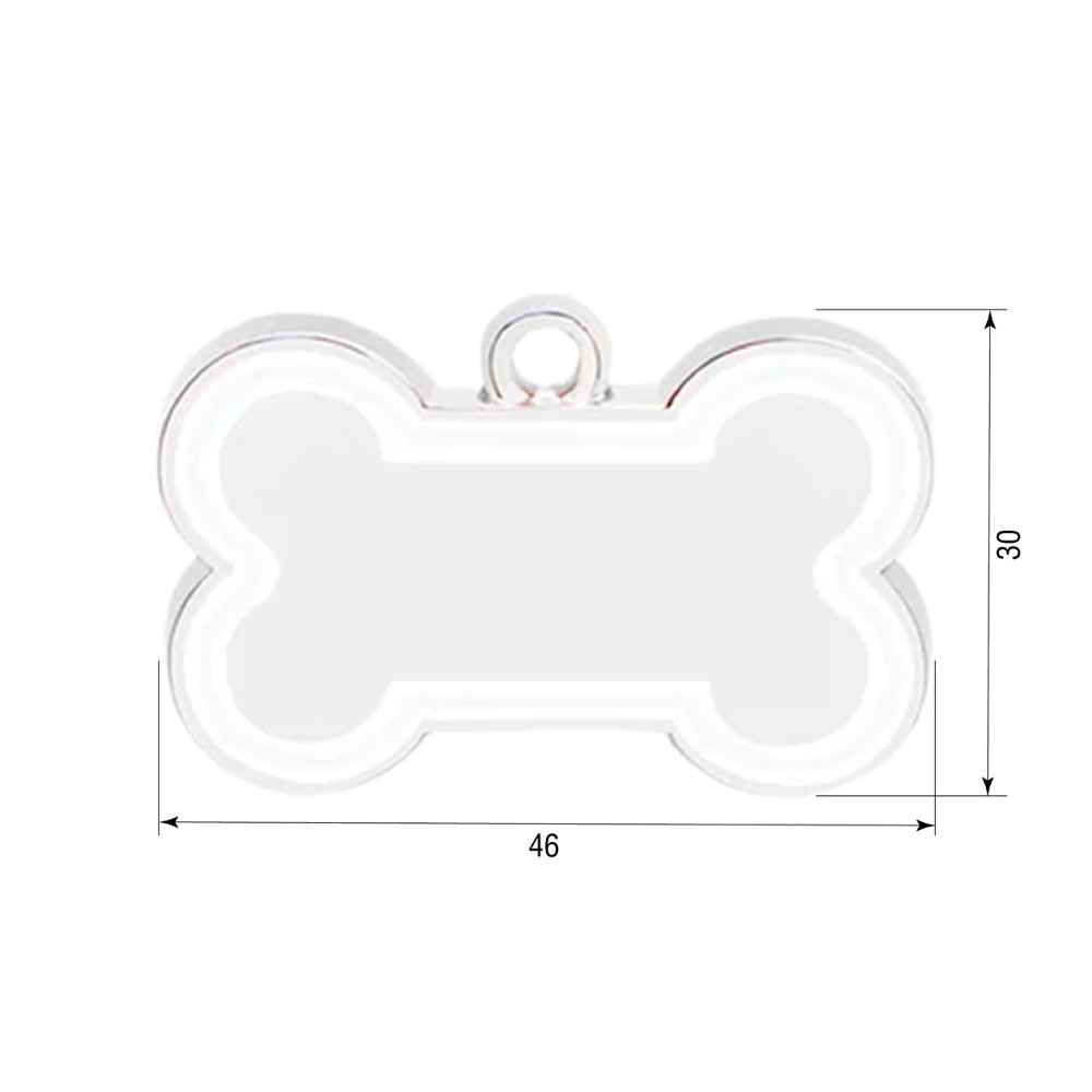 Адресник для собаки Bone 46х30мм Білий Київ - фото 2