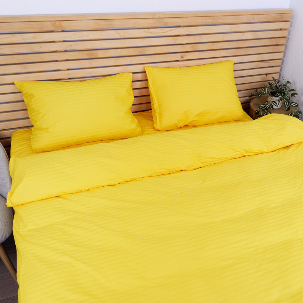 Наволочка страйп сатин на подушку 40х40 см 125 г/м2 YouStar 1 шт. (Жовтий) Суми - фото 3