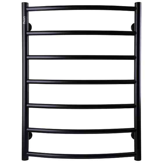 Рушникосушарка UNIO LD W 700-500-7 BLK Драбинка Дуга вода чорна Киев