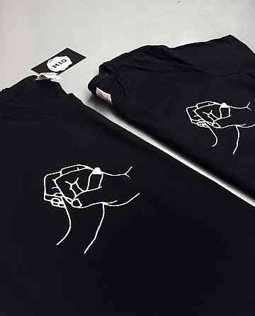 Парні футболки для хлопця та дівчини — 100% бавовна, 15 кольорів у наявності Чернівці