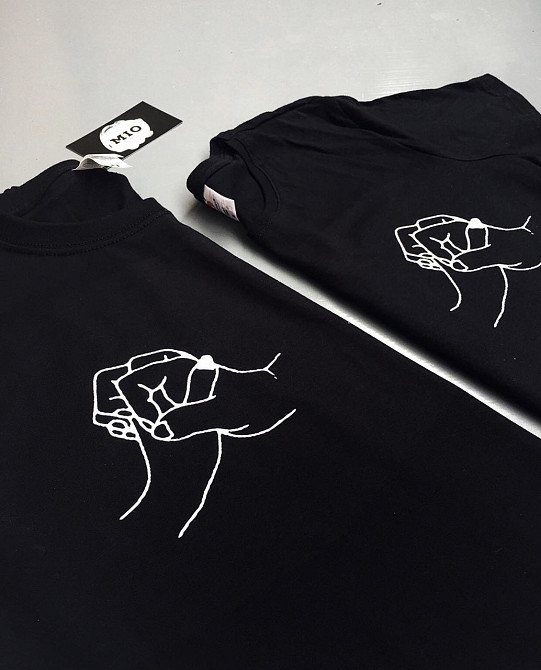 Парні футболки для хлопця та дівчини — 100% бавовна, 15 кольорів у наявності Чернівці - фото 1