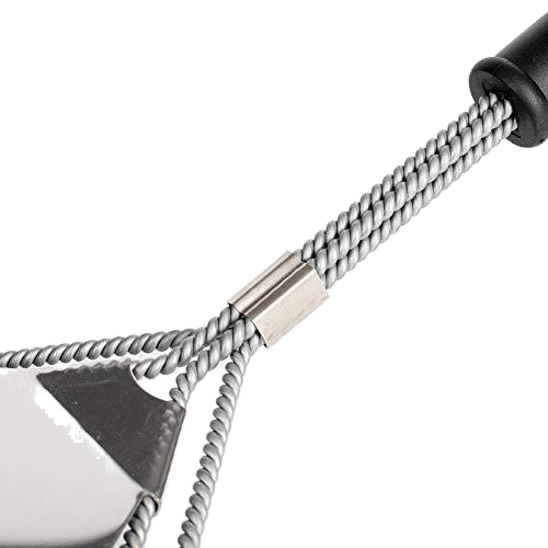 Щітка для гриля BBQ з скребком та стальною ручкою Київ - фото 4