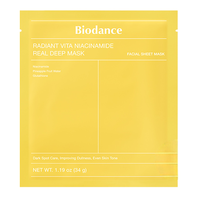 Маска гідрогелева освітлювальна з вітаміном С і ніацинамідом Radiant Vita Niacinamide Real Deep Mask Biodance 1 шт Київ - фото 3