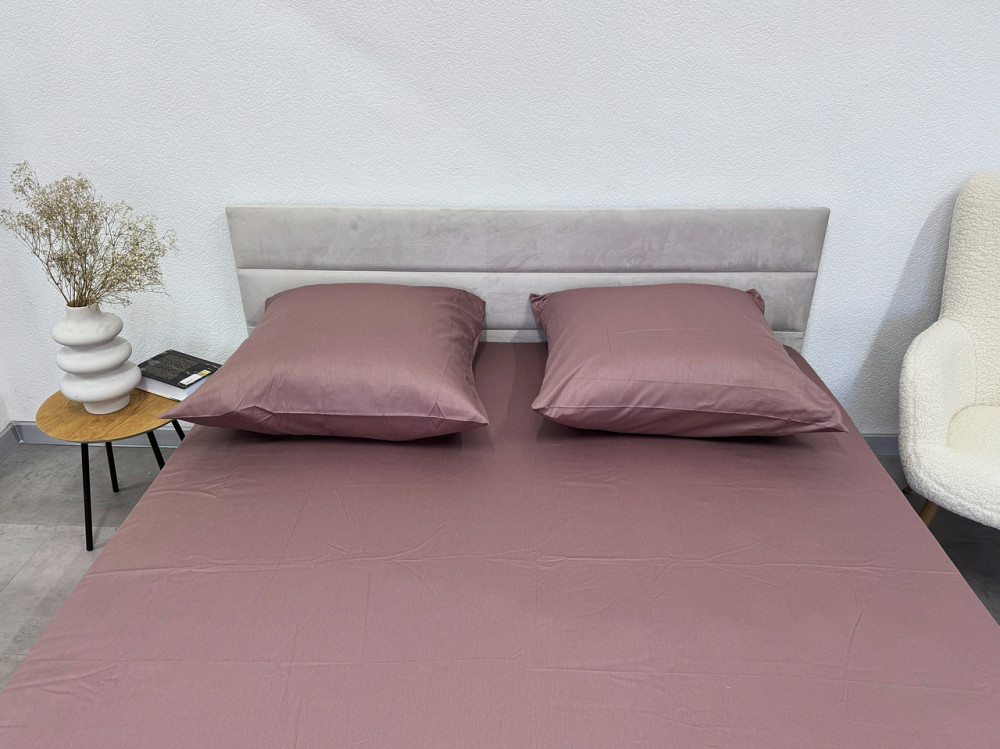 Ecotton Комплект постільної білизни Ecotton Євро 210х220 см однотонний коричневий Stucco Киев - изображение 5