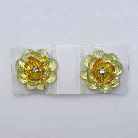 Магніти для штор і гардин Квітка набір 2 шт Жовтий (81-308) Київ