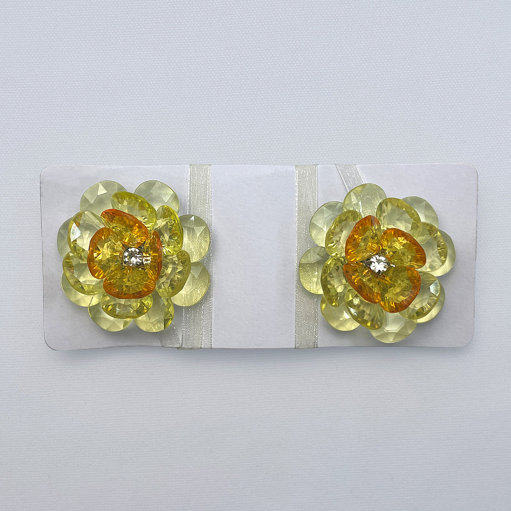 Магніти для штор і гардин Квітка набір 2 шт Жовтий (81-308) Київ - фото 6