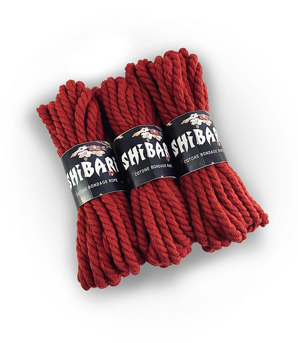 Бавовняна мотузка для шібарі Feral Feelings Shibari Rope, 8 м червона Sex Aura Київ - фото 2