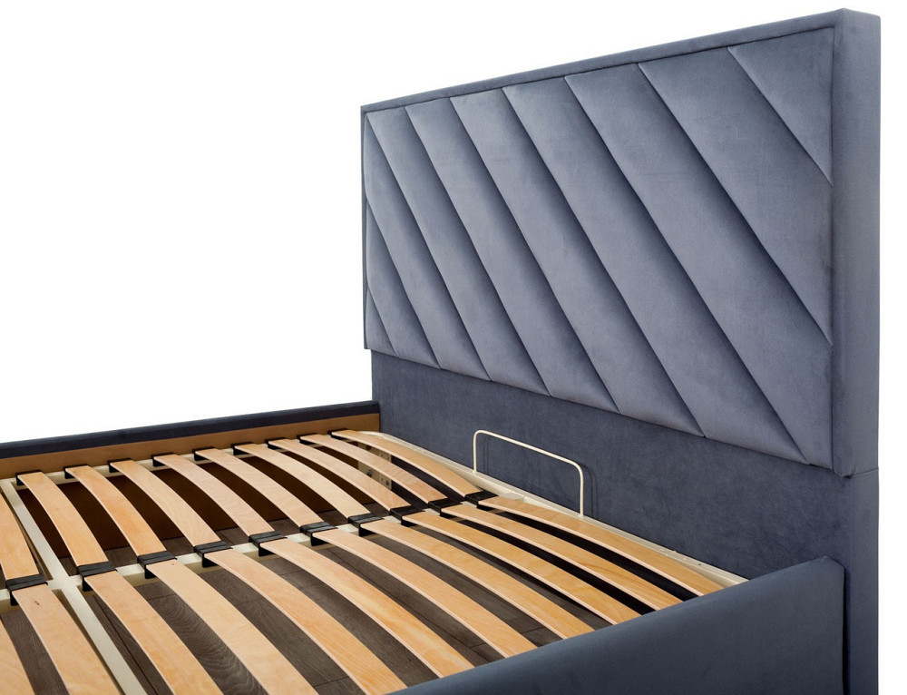 Ліжко Двоспальне Chicago VIP 180 х 190 см Amore 32 З додатковою металевою цільнозварною рамою Темно-сірий Київ - фото 7