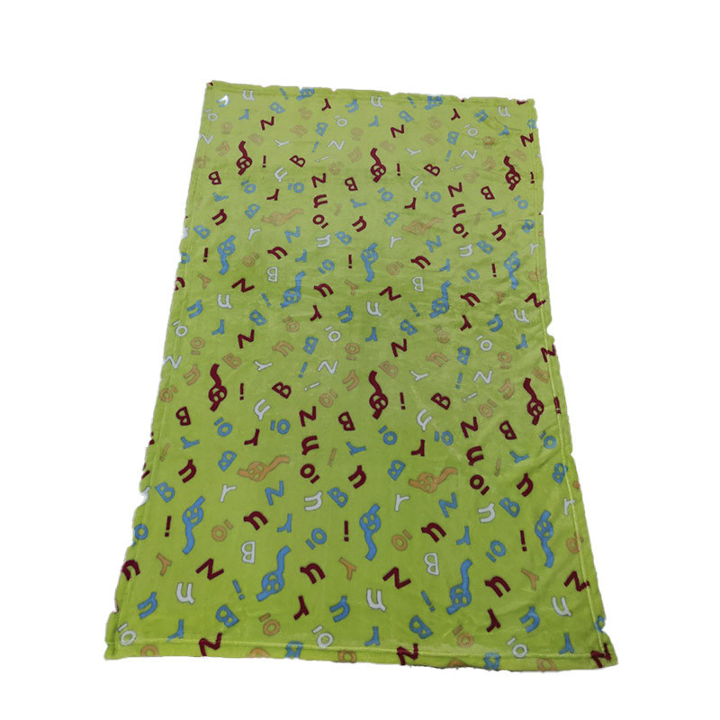 Плед дитячий флісовий 100х140 зелений літери Київ - фото 2