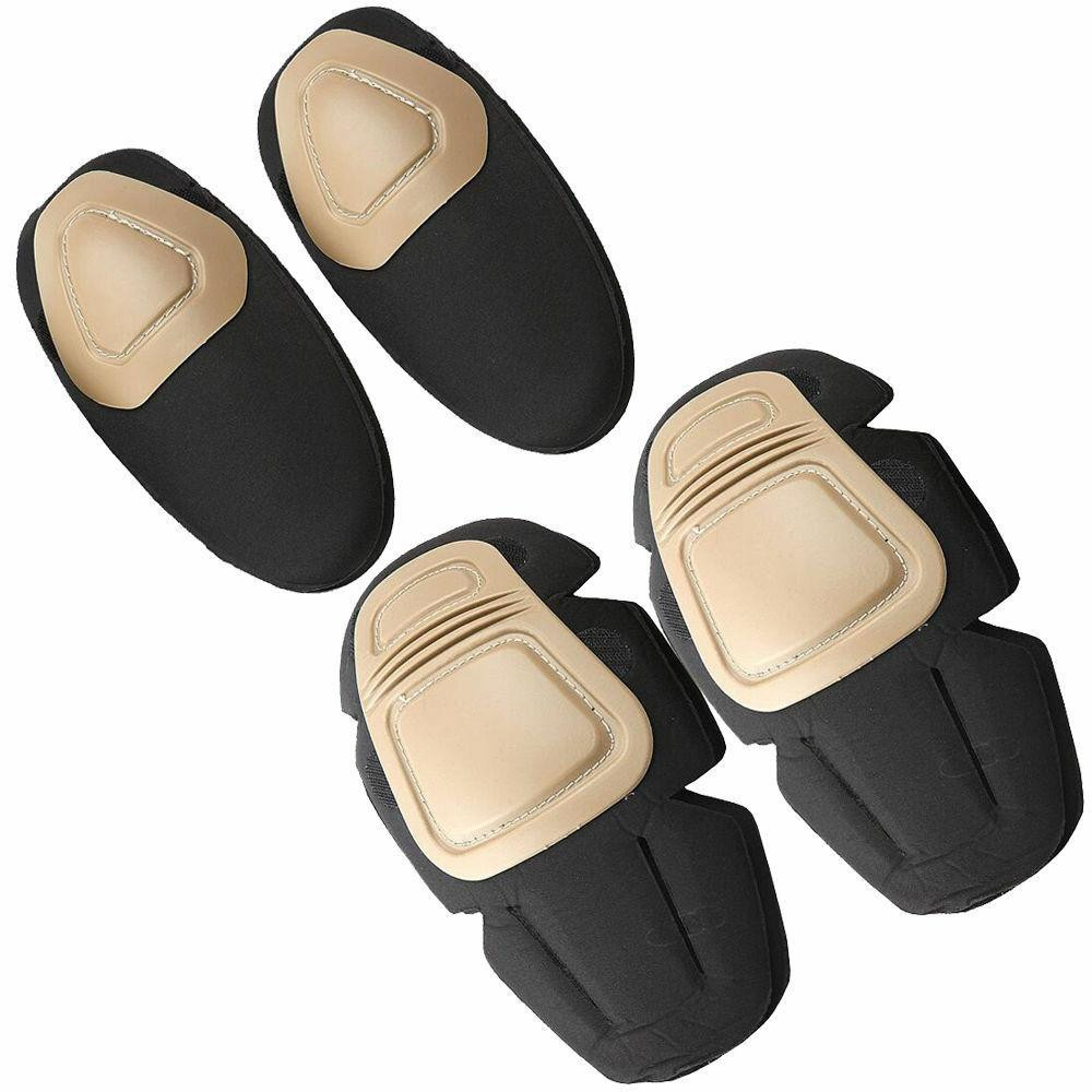 Комплект захисту Наколінники + налокотники Combat із удароміцного пластику (Коричневий) Київ - фото 1