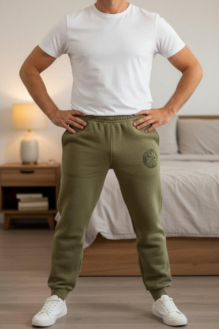 Теплі чоловічі штани фліс койот із кишенями 54 Одеса - фото 1