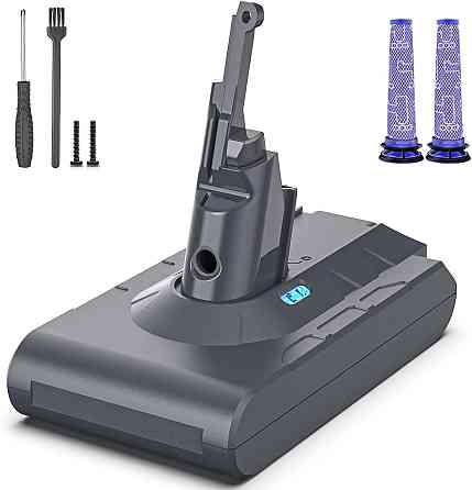Аккумулятор для пылесоса Dyson V8, SV10 6500 мАч с 2 фильтрами сменная батарея V8 Animal V8 Absolute V8 Fluffy Киев