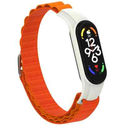 Ремешок для фитнес браслета Armorstandart AlpinaStyle Band для Xiaomi Mi Band 7/6/5/4 Orange (ARM64989) Винница