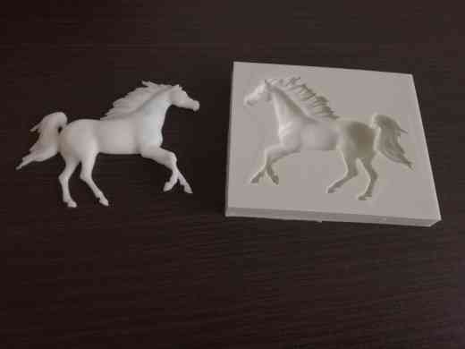 Молд силиконовый Лошадь 75 на 65 мм серый Киев