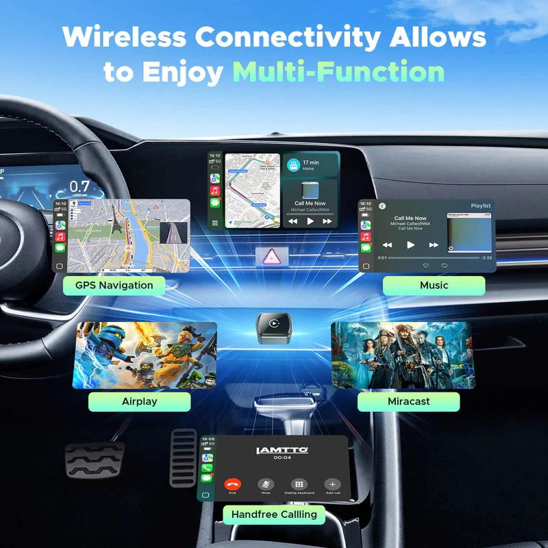 Автомобільний безпровідний адаптер CarPlay та Android Auto через дзеркальне відображення RC34 Луцьк - фото 2