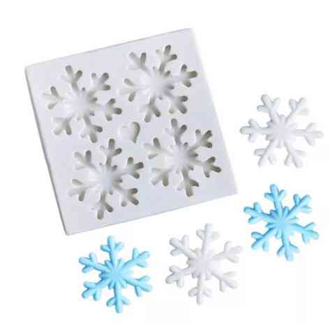 Силиконовый молд Снежинкии 82 на 82 мм серый Киев