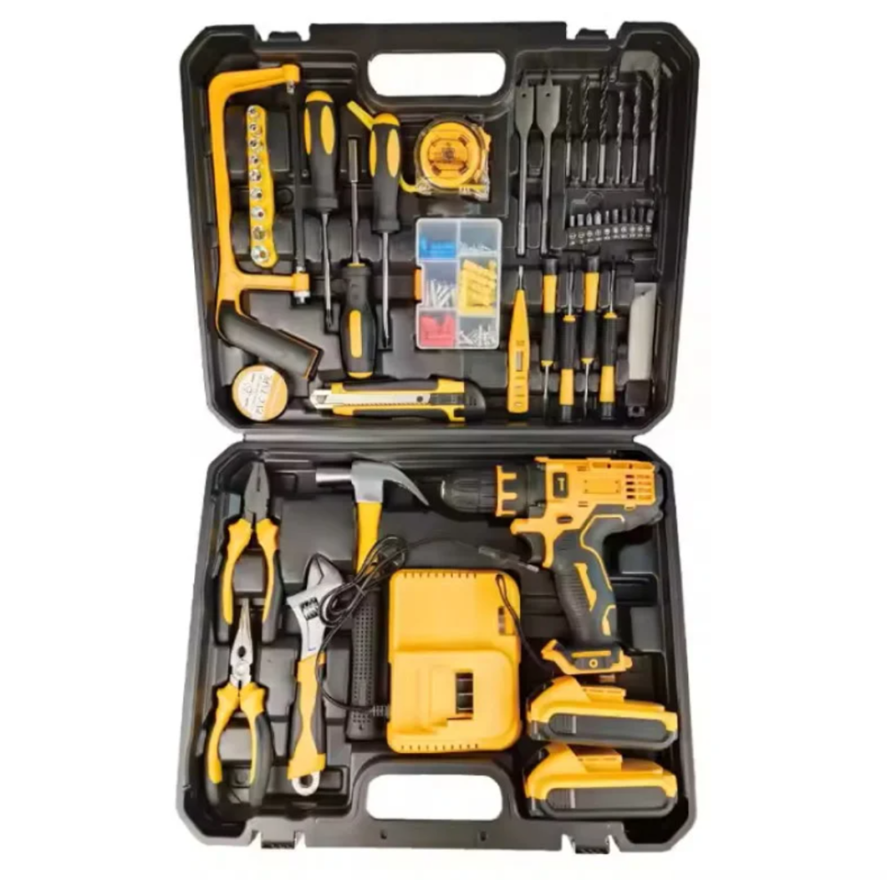 Акумуляторний шуруповерт 48V з двома акумуляторами 5.0Ah, 55 Нм, кейс, набір біт та свердл Одеса - фото 5