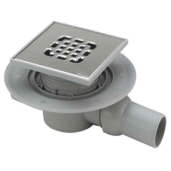 Трап для ванни VIEGA ф50, нерж.решітка,150х150 гориз., з сифоном 557140 Луцьк