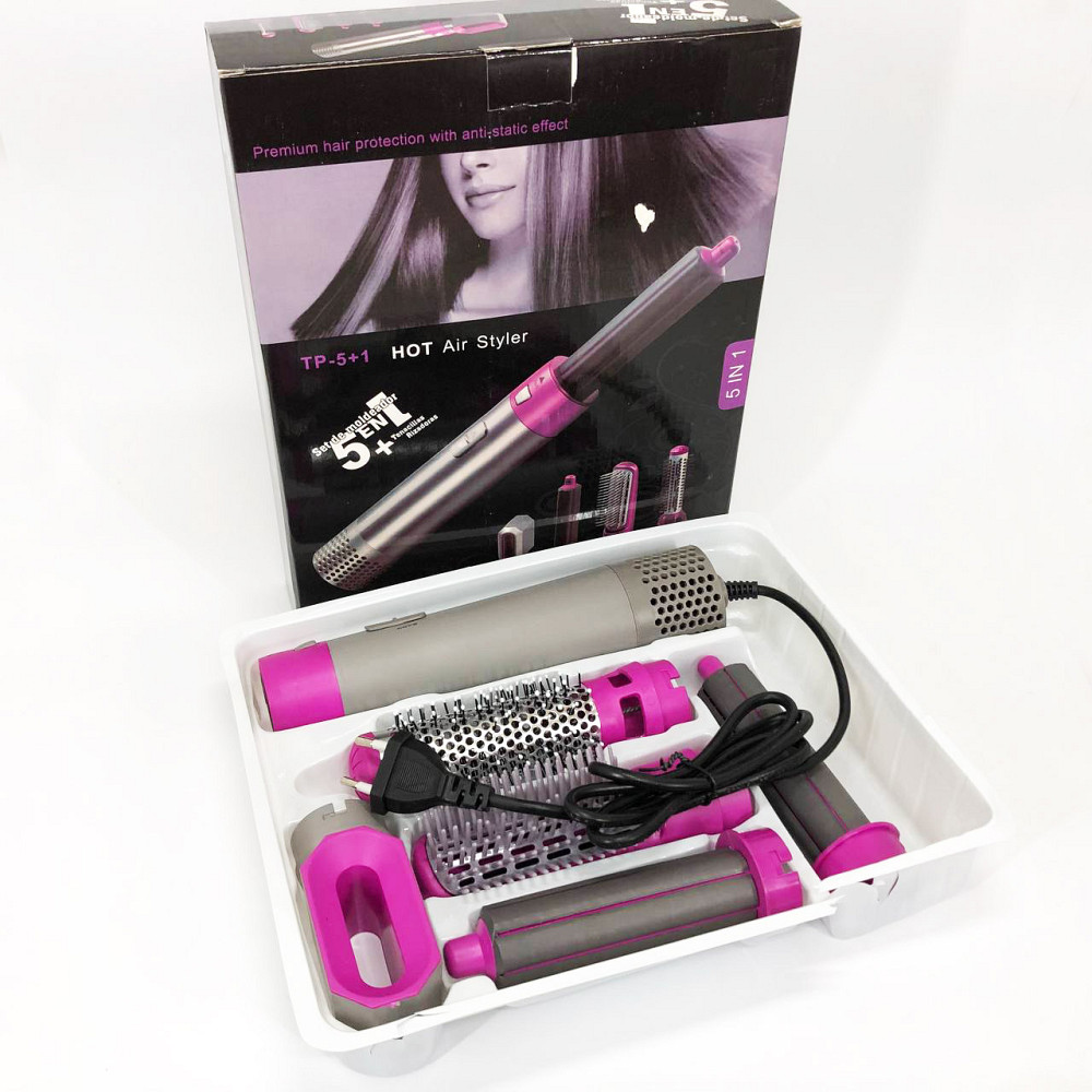 Фен з різними режимами 5, Фен для об'ємної укладки, Багатофункціональний фен-щітка для волосся GC-68 Львів - фото 6