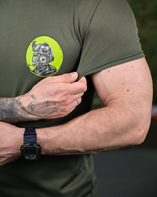 Тактична потовідвідна футболка Soldier oliva ПП7618 Одеса - фото 4