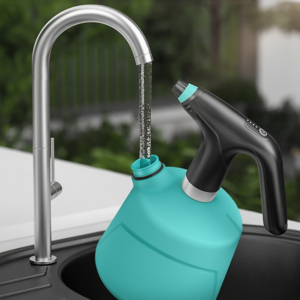 Ручний обприскувач для саду та городу акумуляторний портативний садовий, пластиковий, білий на 2 літри з подовжувачем Кам'янець-Подільський - фото 3