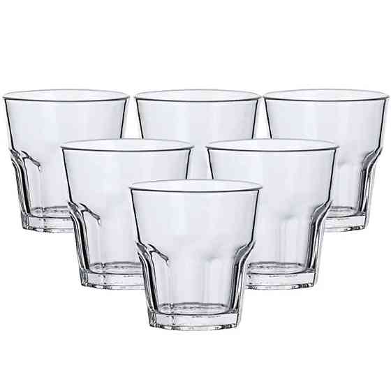 Склянки набір з 6 штук по 250 мл з товстим дном прозорий HP555 Коломыя