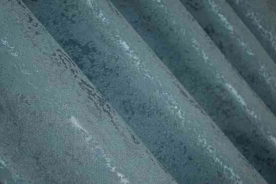 Шторна тканина льон мармур, колекція "Pavliani" колір лазурний 1369ш Київ