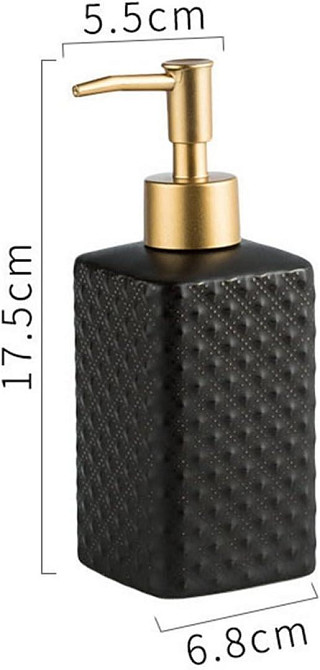 Комплект керамических аксессуаров для ванны: дозатор, мыльница, стаканы Черного цвета Каменец-Подольский - изображение 2