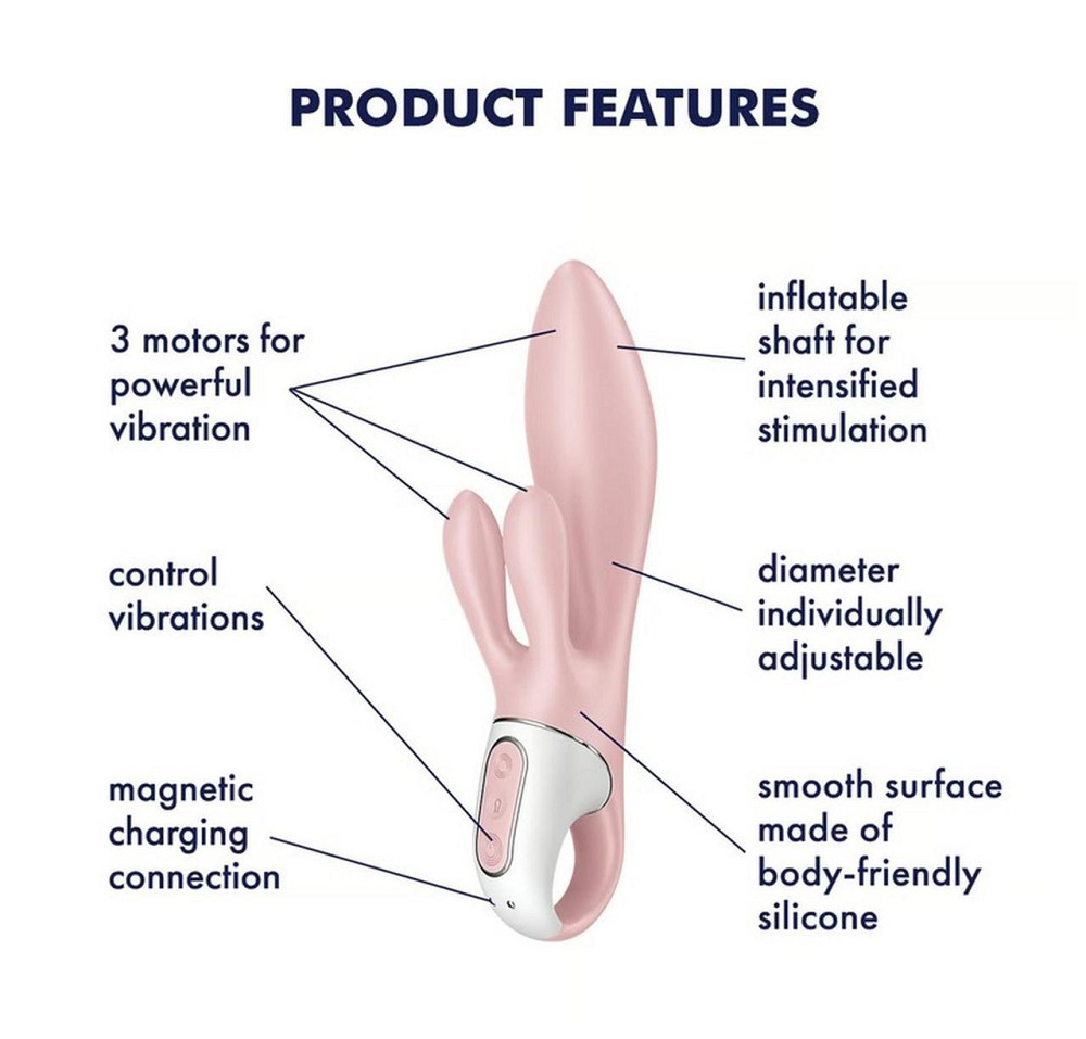 Вібратор Air Pump Bunny 3 rose Sex Aura Київ - фото 3