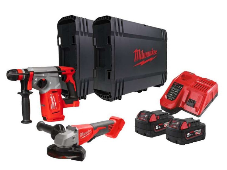 Набір з двох акумуляторних інструментів M18 BLPP2G-502X MILWAUKEE (акумуляторний перфоратор SDS-Plus 26 мм з Одеса - фото 1
