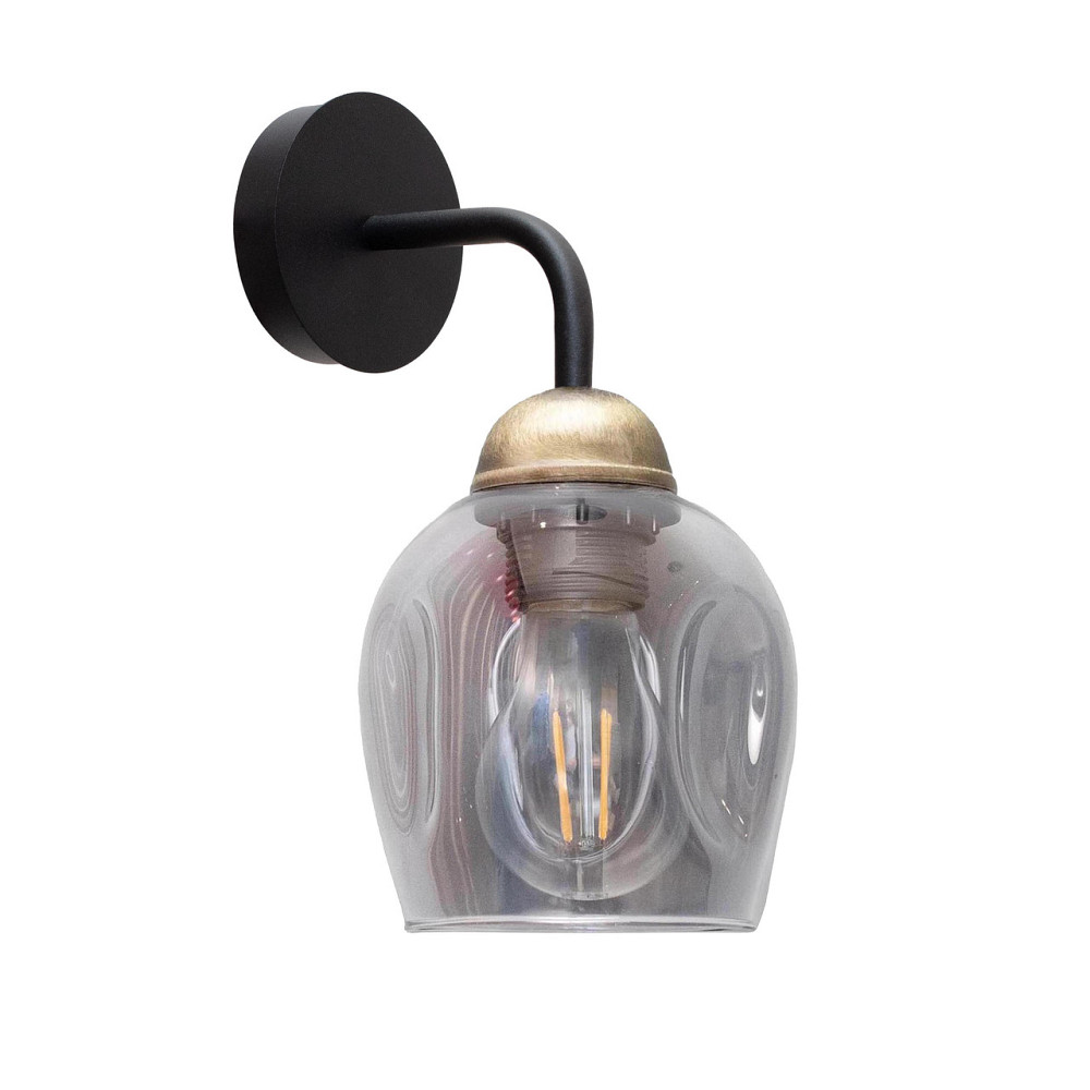 Світильник настінний MSK Electric Enigma бра під лампу E27 PL 20240 BK Одеса - фото 2