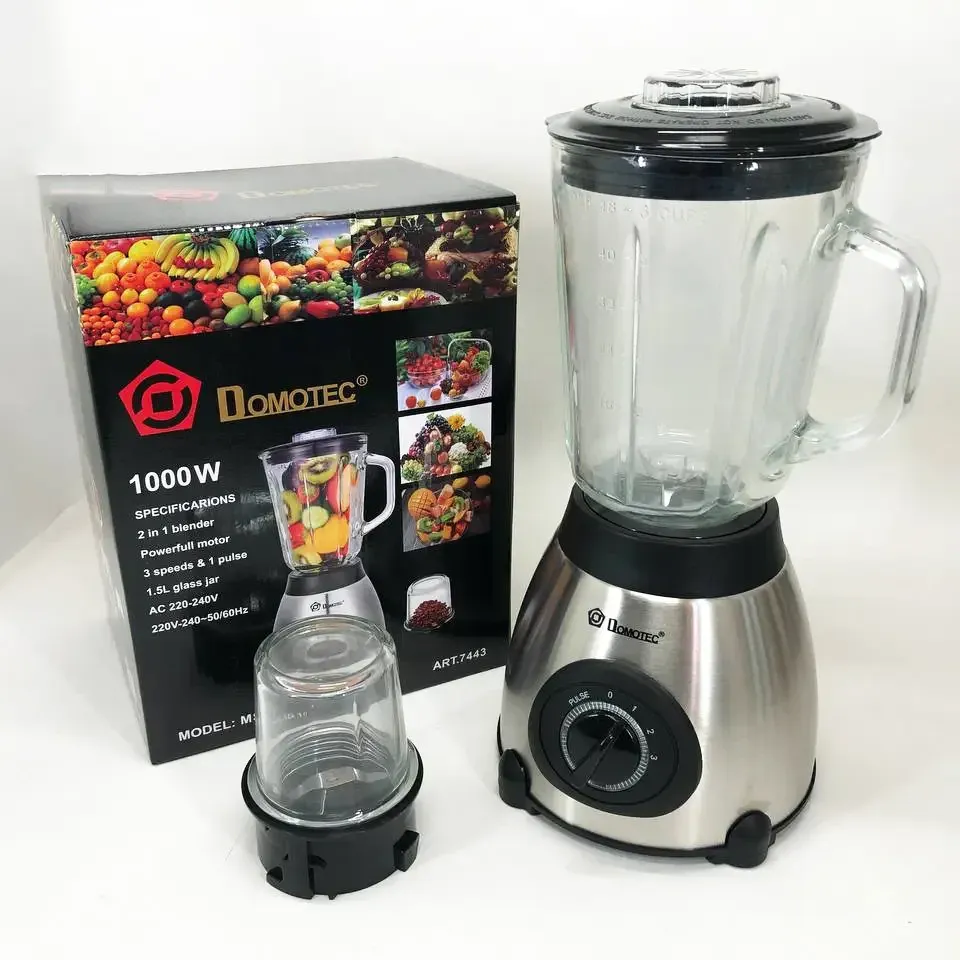Блендер стаціонарний з чашею DOMOTEC MS-6610 1000Вт LED (сірий), кувшин 1.5л, для подрібнення продуктів Одеса - фото 3