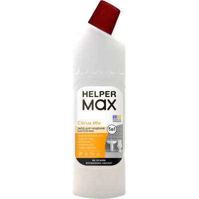 Жидкость для чистки ванн Helper Max Citrus Mix Для сантехники 1 л (4820183973016) Винница - изображение 1