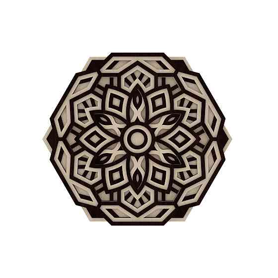 Мандала – Дерев'яний декор на стіну Київ