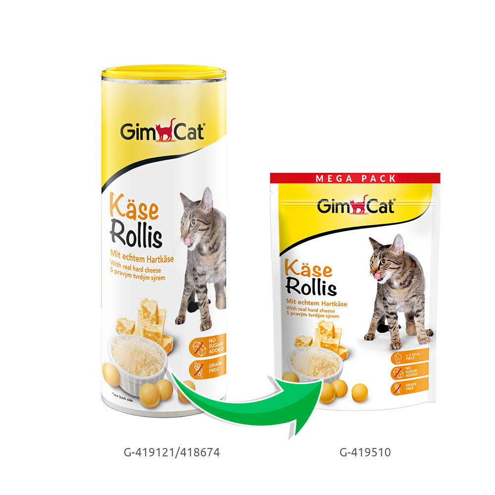 Витамизированные таблетки для кошек GimCat Kase Rollis сырные шарики, пауч, 425 г Винница - изображение 2