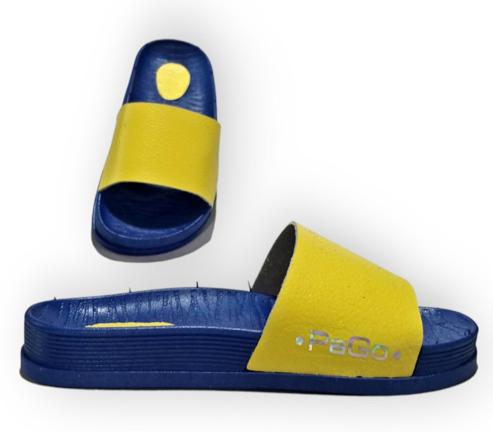 Шльопанці Дитячі шкіряні синьо-жовті PaGo розпродаж! Одеса - фото 3