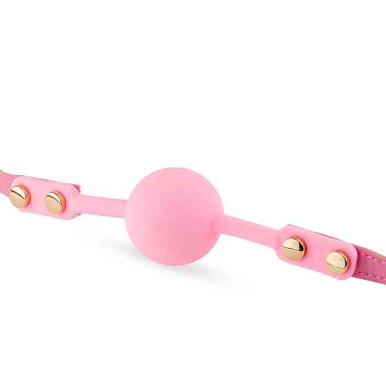Силіконовий рожевий кляп Ball Gag Pink з регульованим ремінцем Sex Aura Київ