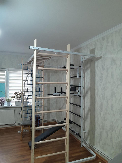 Шведська стінка Olimpic White спортивний дитячий куточок спорткомплекс з турником брусами для дітей тренажер Кам'янське - фото 4