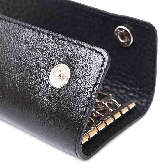 Стильная кожаная ключница Shvigel 16529 Черный Киев