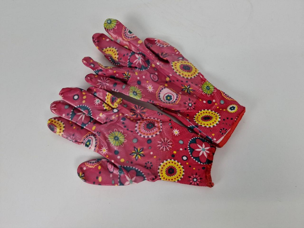 Господарські рукавички із силіконовим покриттям "ЦВЕТОК" (12 пар) Харків - фото 2