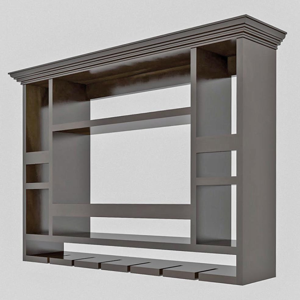 Настенная винная полка 