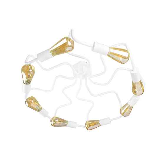 Потолочная люстра паук лофт белая 8 ламп Laminari NL 5526-8 W Одесса